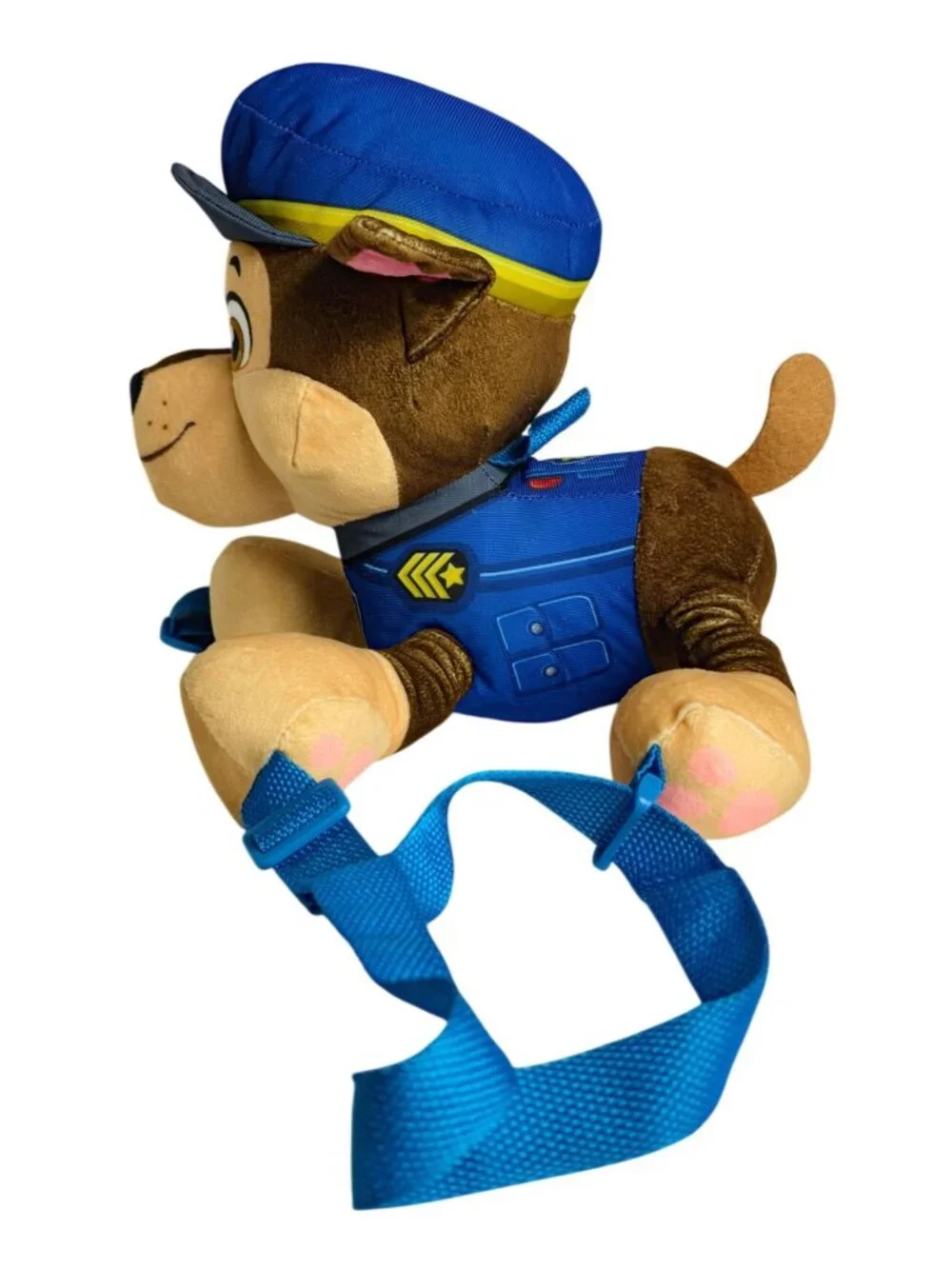 Paw Patrol Chase Plush Backpack Zippered Storage Pouch Adjustable Straps Nic